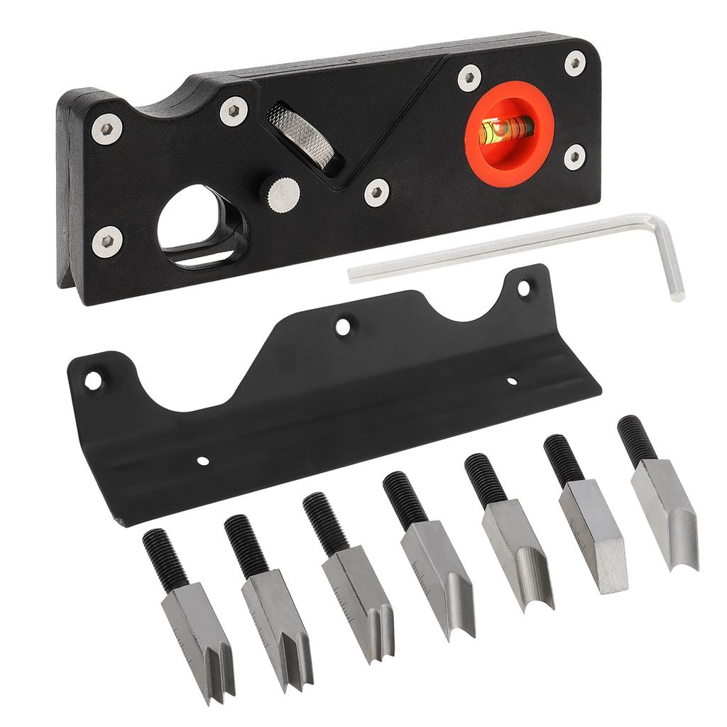 10Pcs Hand Chamfer Plane Set with Auxiliary Locator, Portable Edge Corner Hand Planer for Fast Woodworking Edge Trimming & Chamfering