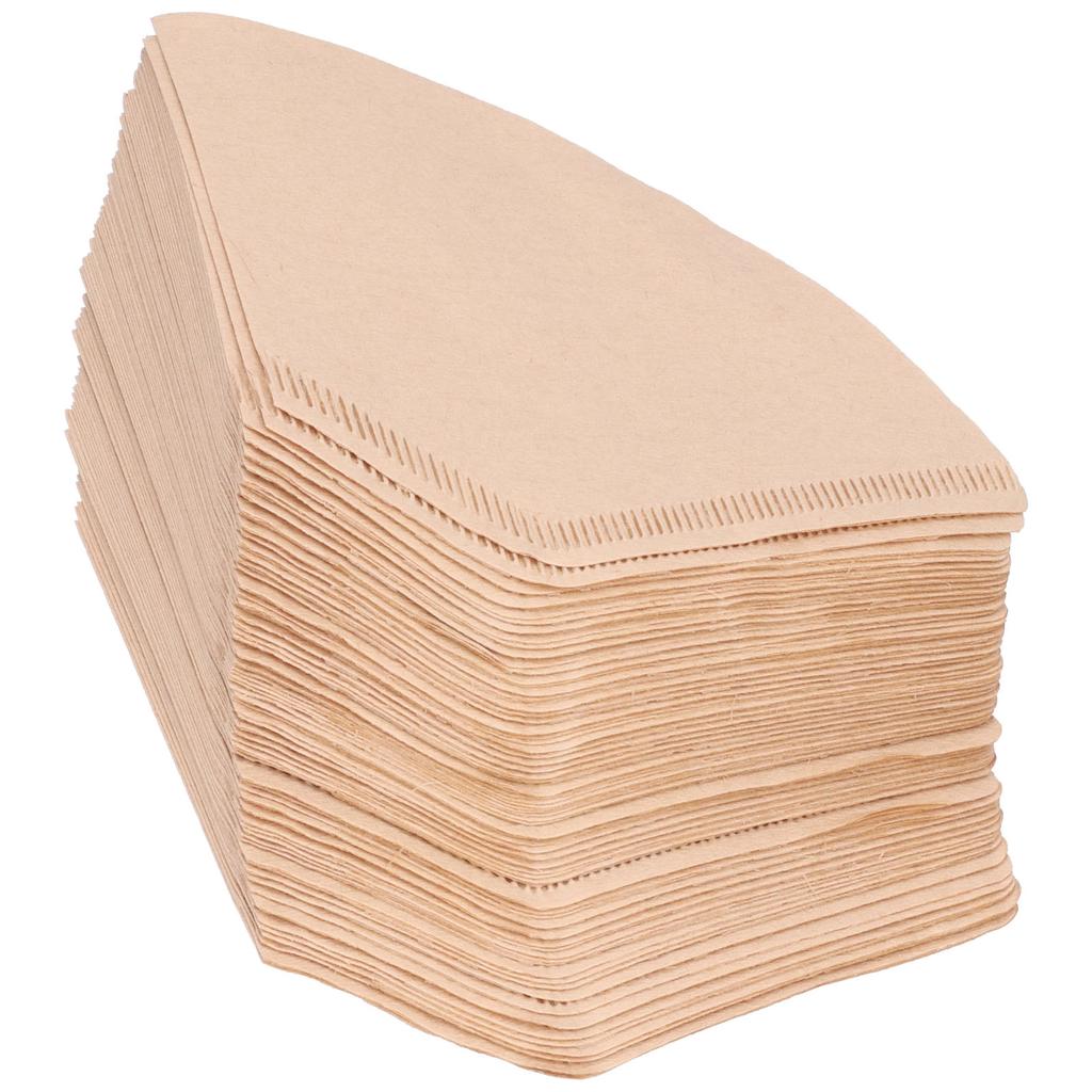 100Pcs/Bag Fan Shaped Coffee Filter Paper Wood Pulp Filter Paper Coffee Making Accessory