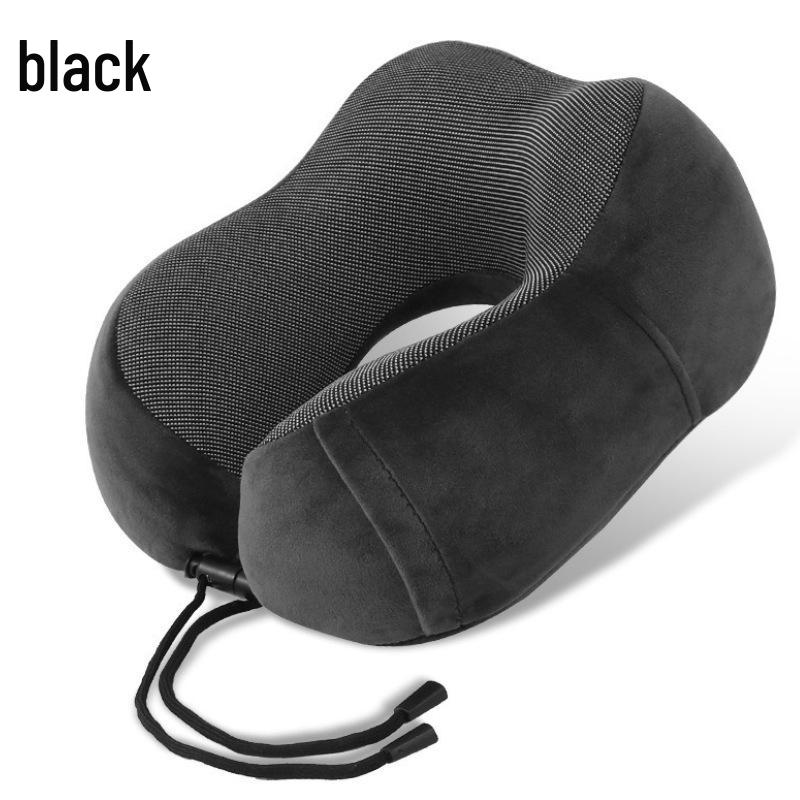 Reise U-förmiges Nackenkissen mit Kapuze aus Memory-Schaum zum Schlafen