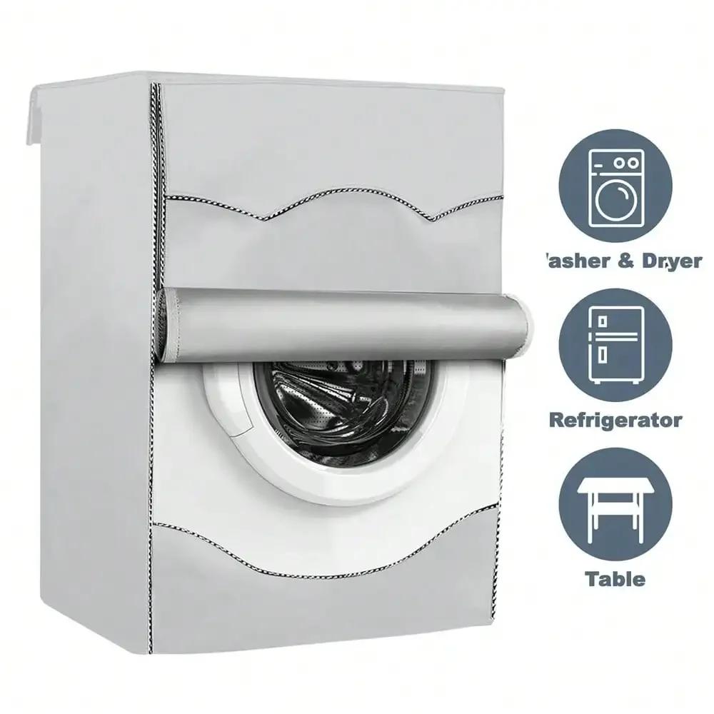 Washing Machine Cover, Durable Waterproof Fabric, Protects Front Load Washer Dryer