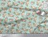 Soimoi Blue Poly Crepe Fabric Begonia & Peony Floral Print Fabric by the Yard 42 Inch
