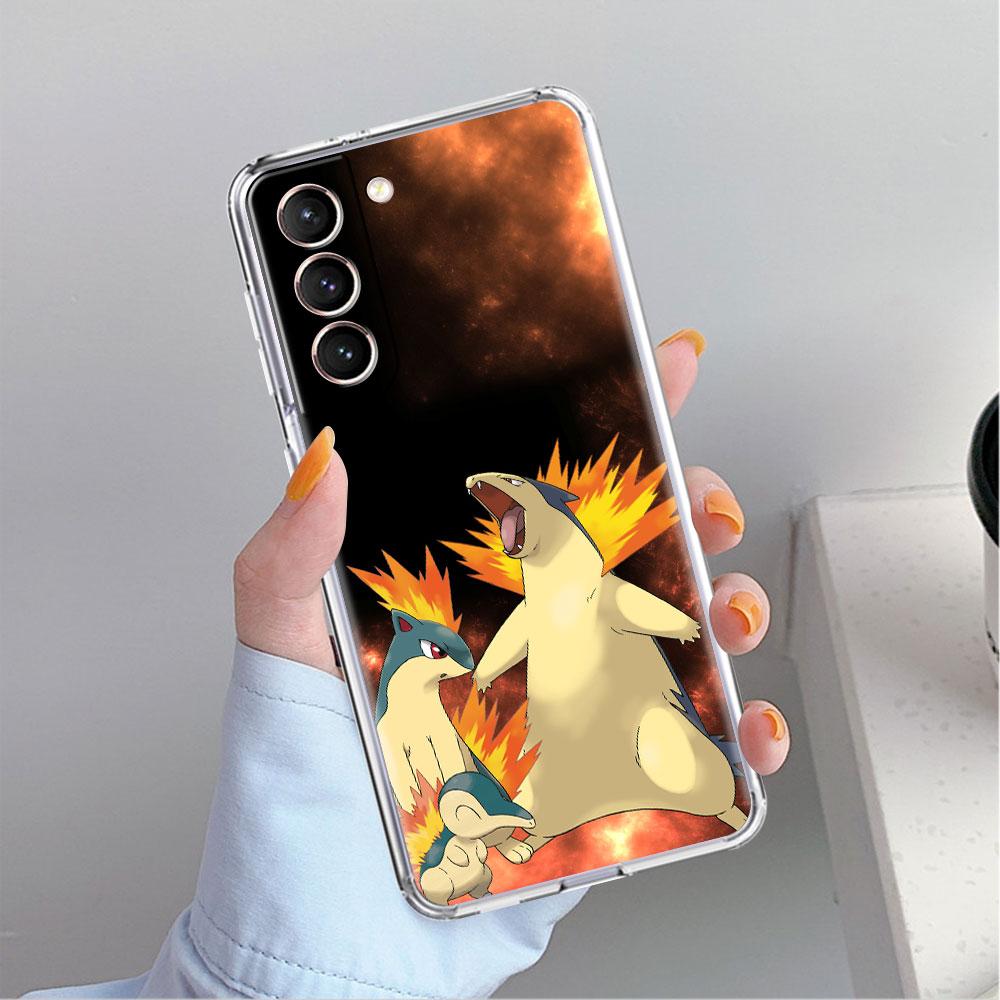 Clear Case For Samsung Galaxy S22 S20 FE S21 S10 S9 Plus Note 20 Ultra 10 Lite Transparent Phone Shell Pokemon Cute Pikachu