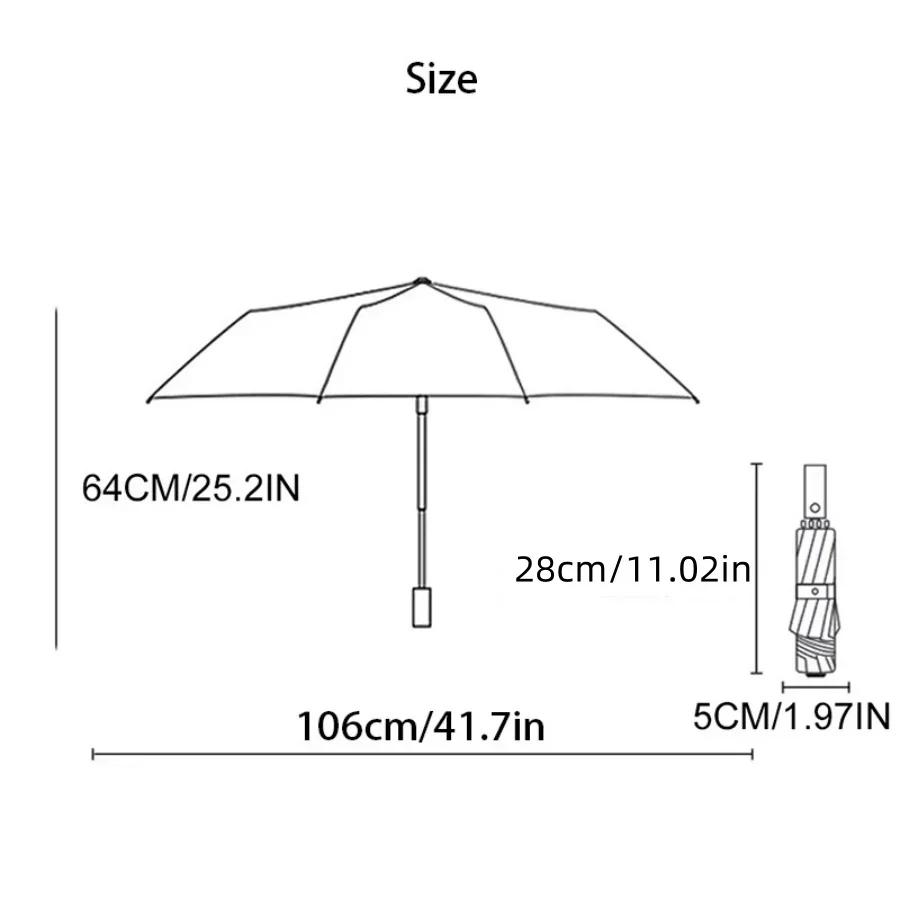Folding Strong Windproof Automatic Umbrella 24 Double Keel Umbrella Sunshade Men's Umbrella Rain Large Parasol for Women
