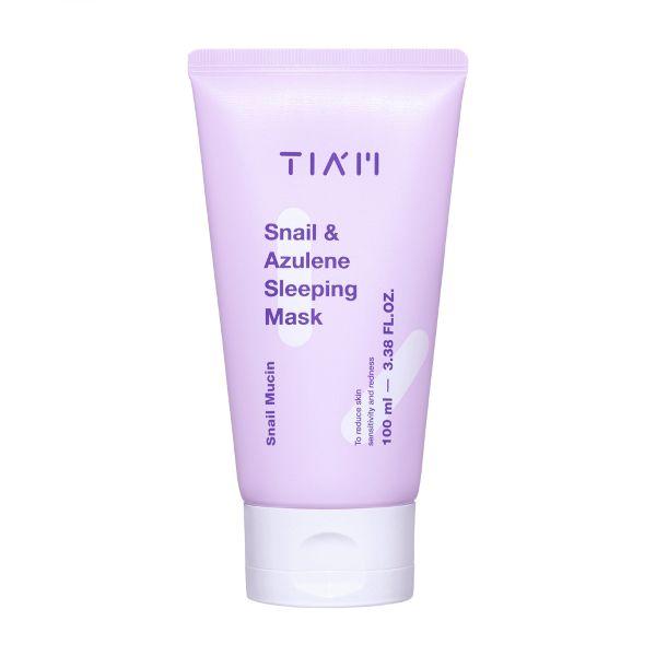 

TIAM (Tube) Snail & Azulene Sleeping Mask, 100 ml - Nawilżająca maska na noc z azulenem
