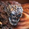 Vintage Punk Stainless Steel Skull Rings For Men Gothic Punk Horror Skull Rings Hip Hop Men Motorcycle Rock Biker Jewelry Gifts