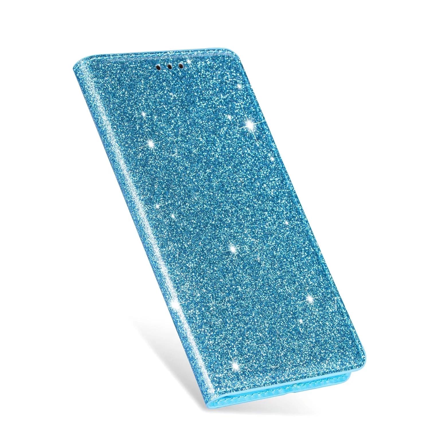 

Glitter Bling Leather Case for iPhone 17 16 15 14 13 12 11 Pro XS Max Air XR 8 7 Plus SE Card Holder Magnetic Flip Wallet Cover for iPhone 16E