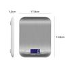 10PCS Rechargeable Kitchen Scale Jewellery Scale Electronic Scale Stainless Steel Home Kitchen Electronic Weighing Grammage 5KG