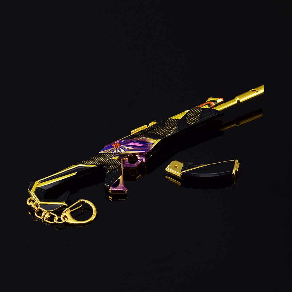 18cm Valorant Champions 2023 Vandal Schlüsselanhänger Sammlung Spiel Metall Waffe Modell Anhänger Zubehör Kunai Karambit Geschenke Spielzeug