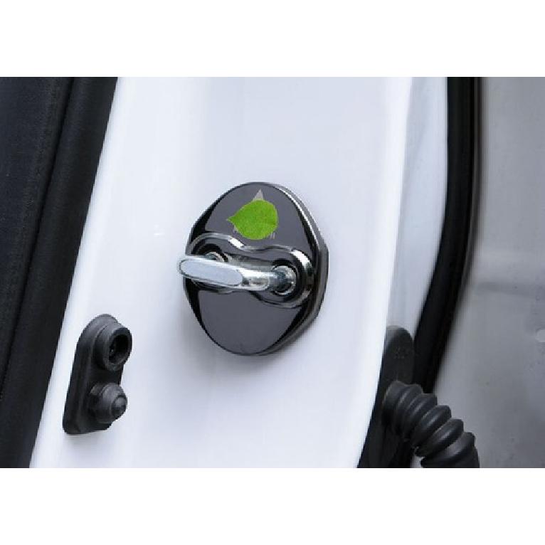 Black Steel Door Lock Protection Trim Cover For Mitsubishi Outlander Sport 11-23