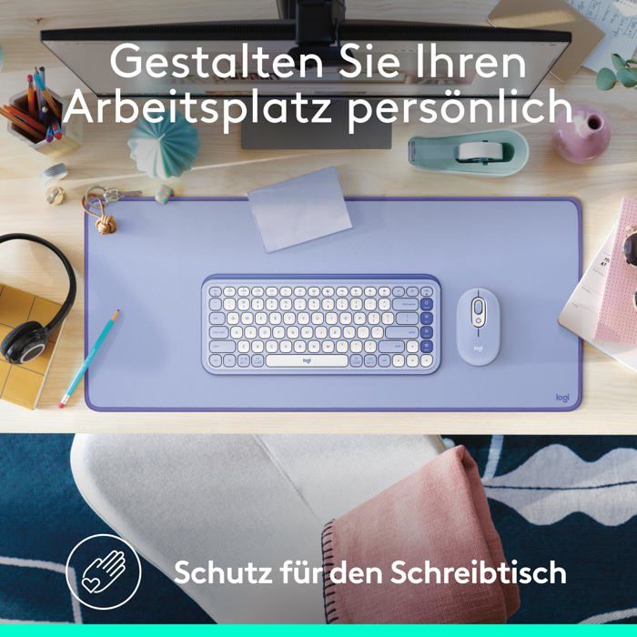 Mousepad - Logitech - Desk Mat Studio Series - Liliac - Elegant - Funcțional