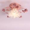 Japanese Pastoral Ceiling Lights Rose Wrought Iron Flower Lamp Porch Aisle Mount Ceiling Lamps Kitchen Home Lighting 110-265V