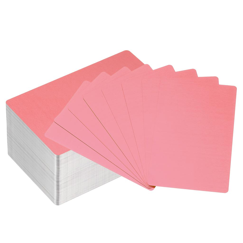 100/200/300Pcs Blank Metal Business Cards 0.21mm Thick 3.4x2.1 Inch Aluminum Laser Engrave Printable Name Card for Custom DIY