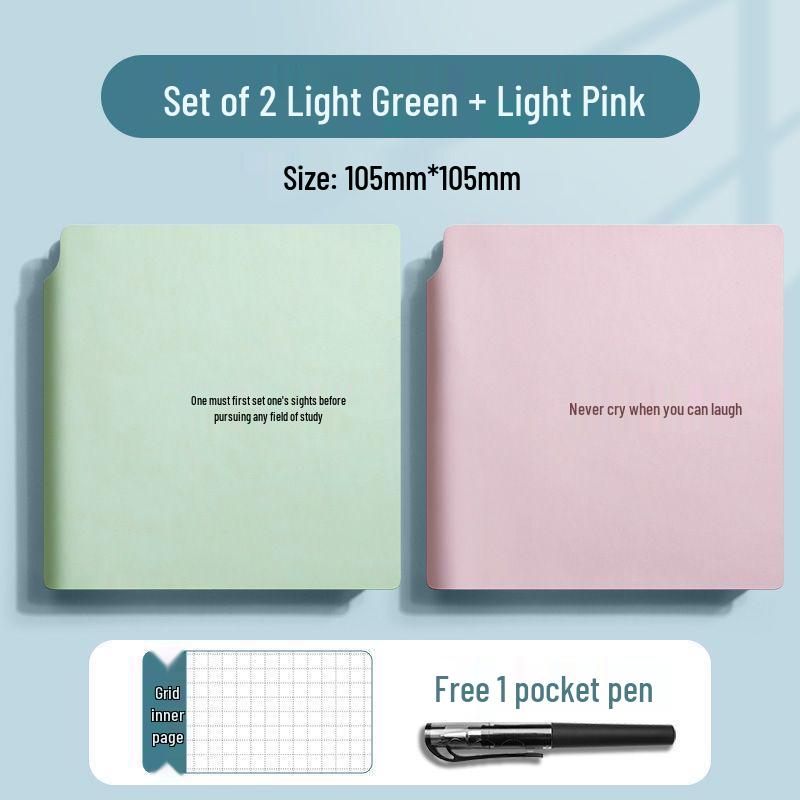 Fickduk: Portabelt rutat anteckningsblock & Praktisk anteckningsbok