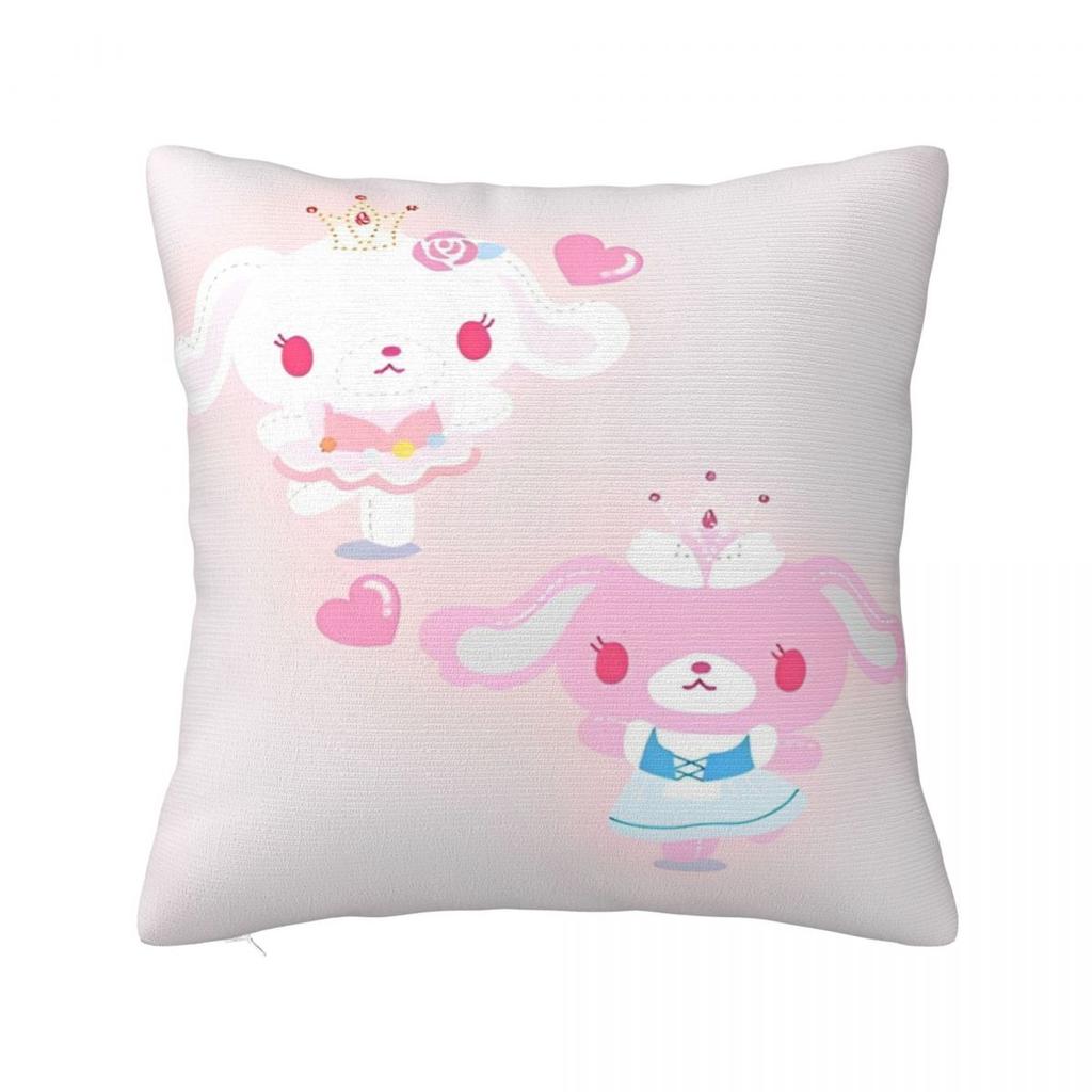 Sugarbunnies Anime Kuddfodral Polyester Dekorativ Kudde Söt Tecknad Rolig Kuddfodral