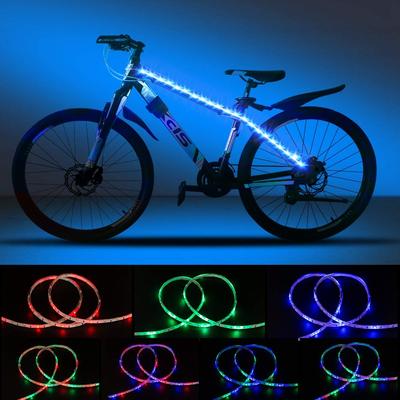 DANCRA RGB LED Bicycle Strip with Remote Control and High Color and Cuttable for Electric Wheel Kick and Frame Reflectors Light, Battery-Operated,