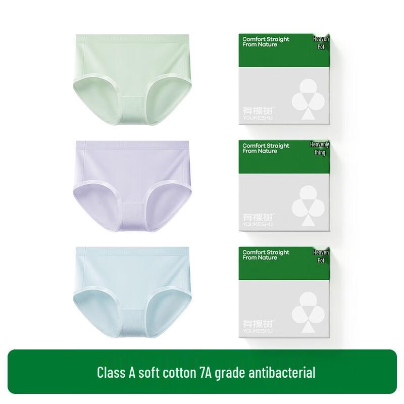 

YOUKESHU Women s High-Waist 7A Antibacterial Briefs 3-Pack