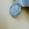 Solid 999 Silver God of Wealth Pendant with Five Directions, Mountain Ghost Flower Coin, and Eight Treasures Compass Design