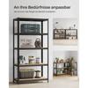 SONGMICS 5-Tier Shelving Units, Set of 2 Steel Shelving Units for Storage, Tool-Free Assembly, for Garage, Shed, Load Capacity 600 kg