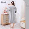 Women's Thickened Winter Hooded Bathrobe - Absorbent Coral Fleece Bath Towel with Long Sleeves and Bath Skirt