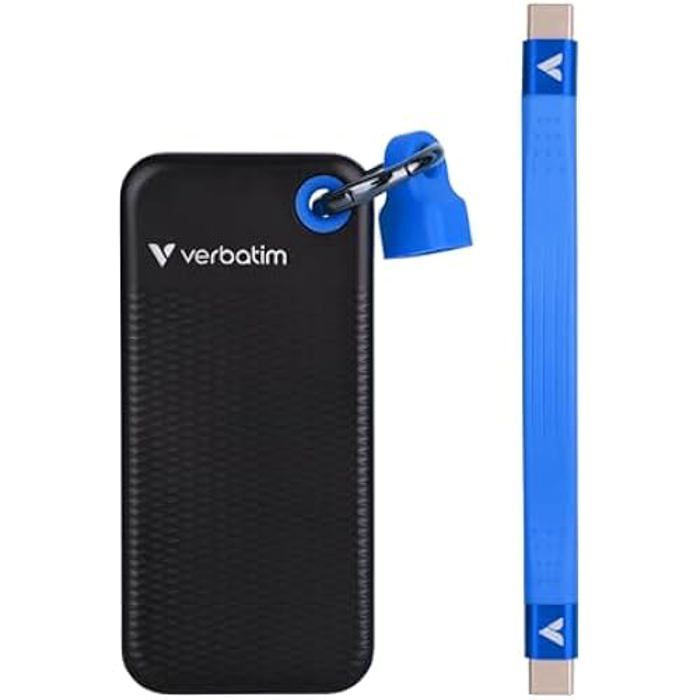 Disque ssd externe - verbatim - pocket - 1 to - noir / bleu