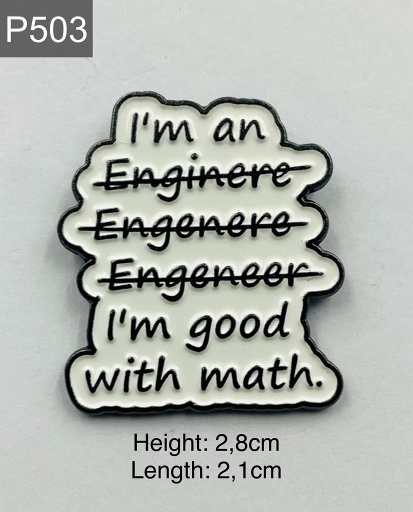New Enamel Pin Good with Math Saying Metal Pin Gift Birthday 1 Piece