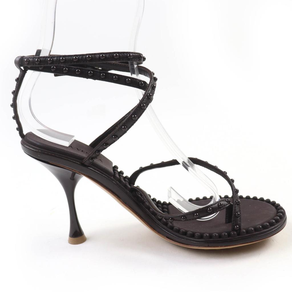 BOTTEGAVENETA Sandals Ankle Strap Leather Dark Brown Leather Women 36.5 659007 Used