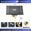Gunmetal Gray 304 Stainless Steel Odor-Resistant Floor Drain with Copper Core for Shower & Washing Machine.