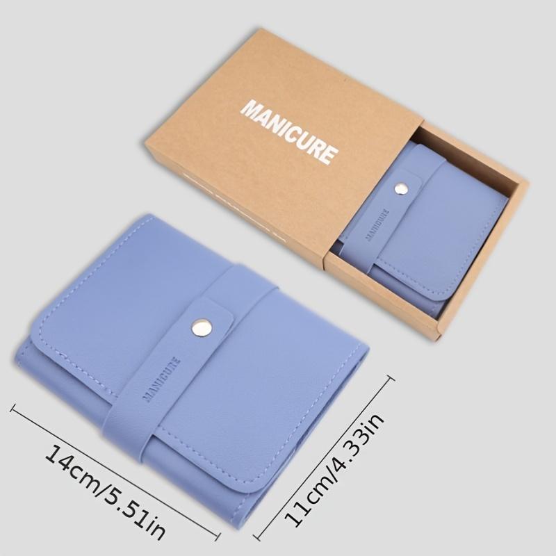 12-16 st/set Nagelklippare i rostfritt stål Nagelklippare Set med hopfällbar påse Manikyrklippare Saxar Makeup Skönhetsverktyg