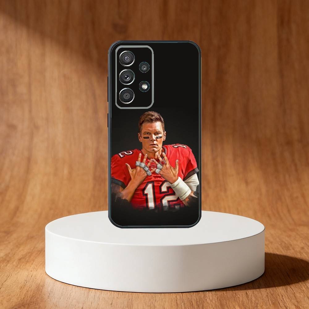American Football Tom Brady Phone Case For Samsung S25,S24,S21,S22,S23,S30,Ultra,S20,Plus,Fe,Note,10,9,5G Black Cover
