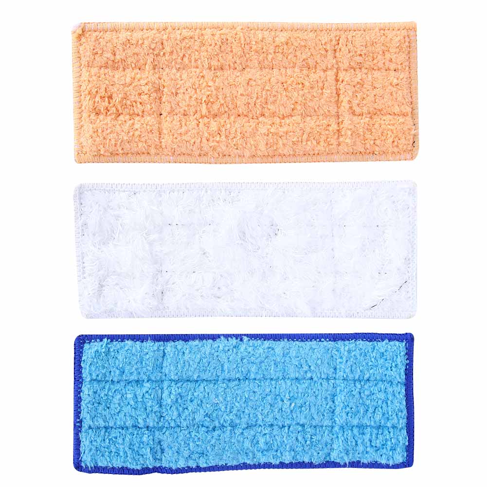 3pcs Fiber Mopping Pads Washable Reusable Dry Wet Cleaning Cloth
