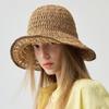 Summer new straw big eaves bucket hat women hollow straw hat travel vacation seaside basin hat