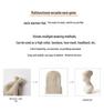 Unisex Solid Color Cashmere Wool Neck Warmer - Autumn/Winter Knitted Scarf for Students & Adults