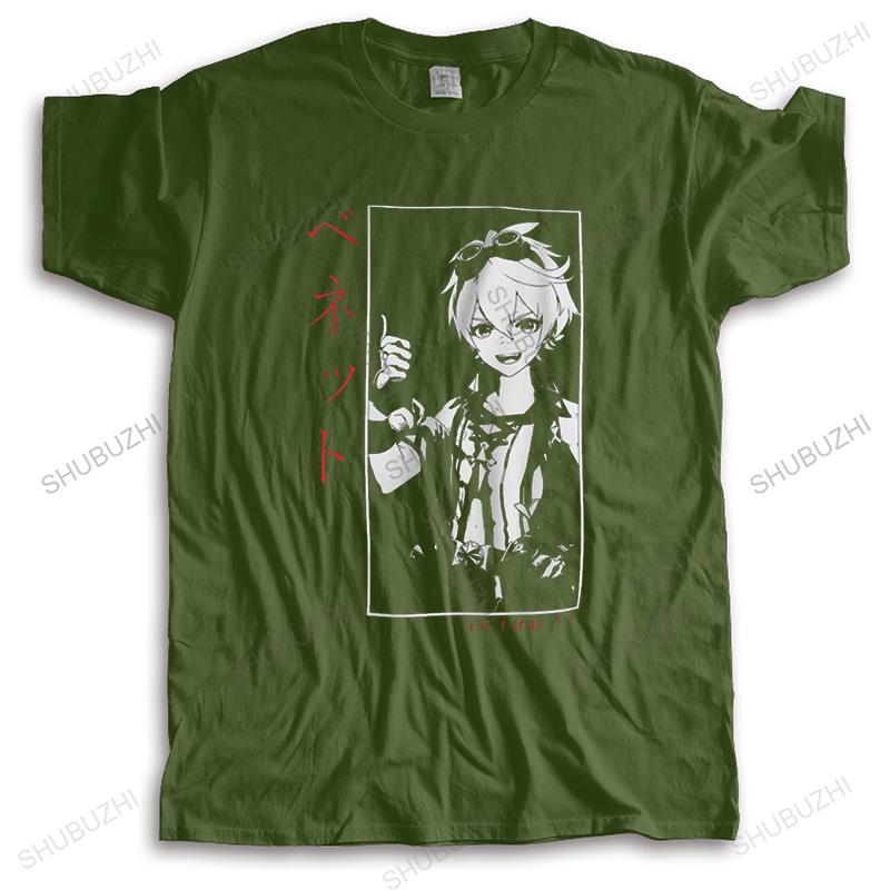 Fashion Bennett Genshin Impact T Shirts Unisex Short Sleeved Game Tshirt Harajuku Tee Tops Cotton Oversized Anime Tshirt Merch