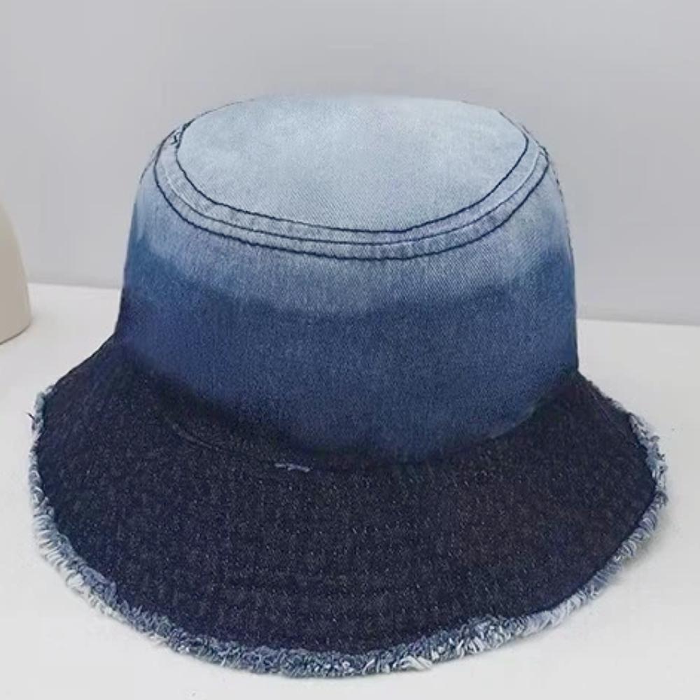 Nuovo Cappello a Secchiello in Denim Casual Unisex con Bordo Sfilacciato Cappelli da Sole in Cotone Lavato Vintage per Uomo Donna Streetwear Cappello Berretto