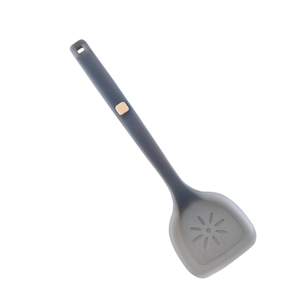 Silicone Slotted Spatula Stir Fry Multi Functional Silicone Turner for Kitchen Semi Translucent