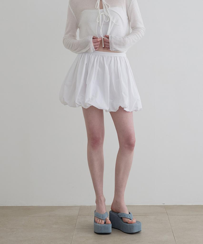 Ceme Balloon Skirt - White