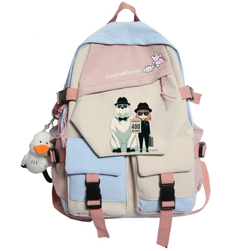 Backpack, Spy Play House, Large-Capacity Youth Schoolbag Outdoor Travel Bag Around Animation