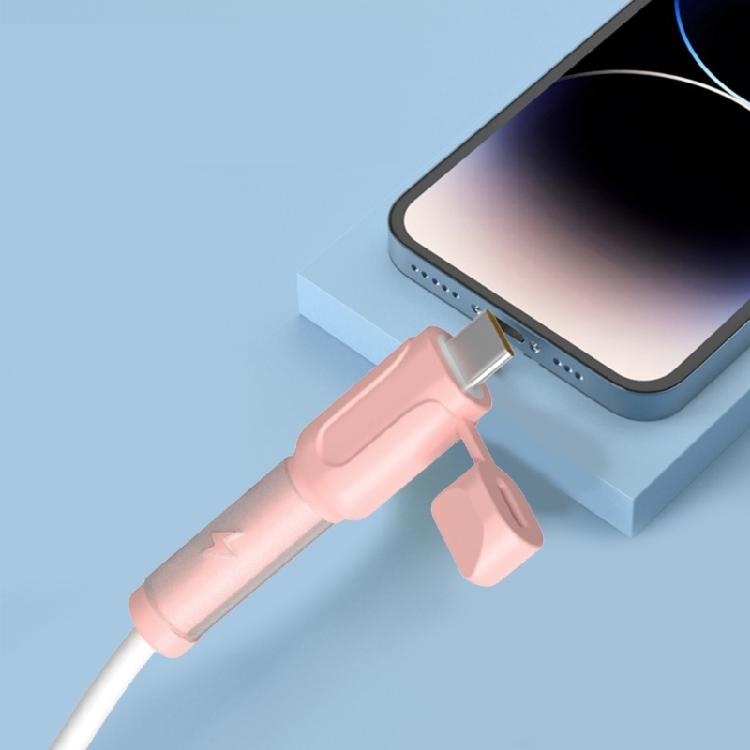 2 Stück Datenkabel-Schutzhülle Silikon-Kabelschutz Kabelaufwickler 2 in 1 Schutzabdeckung Staubdichte Ladekabel-Organisation