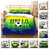 Sada povlečení na fotbalové přikrývky King Queen Size Povlečení Fotbalová přikrývka 3D Chlapec Dívka Muž Žena Soupravy měkkého povlečení