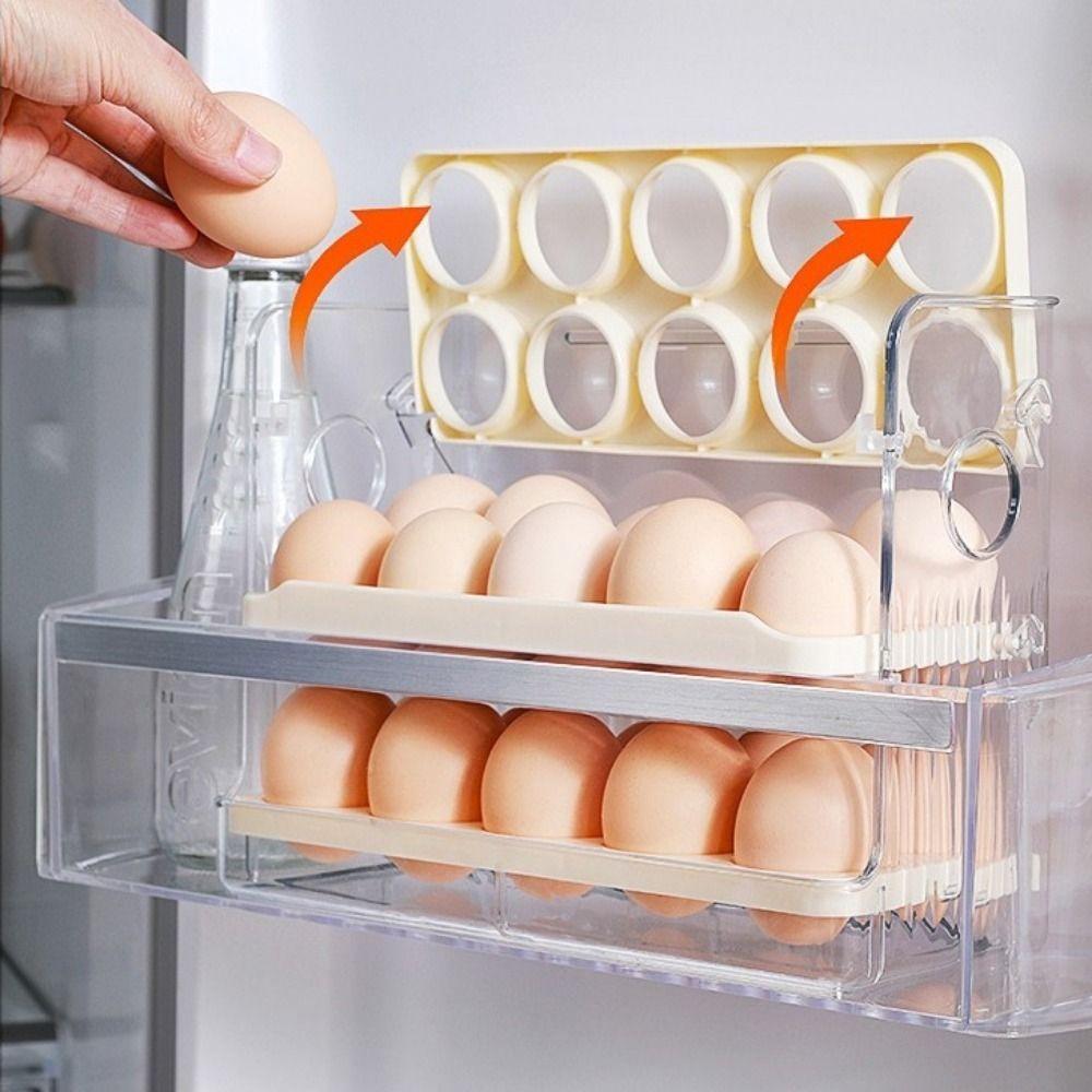 Große Kapazität Eieraufbewahrungsbox Platzsparende Eieraufbewahrungsschale Langlebiger Großer Eierhalter Küche