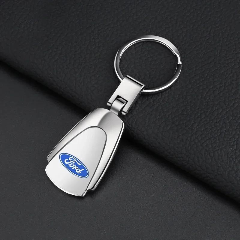 Car Sticker Hot For Ford Car Metal Leather Key Chain High Quality Gift For Ford Focus 2 MK2 4 MK3 MK4 ST Mondeo Festiva Fusion S