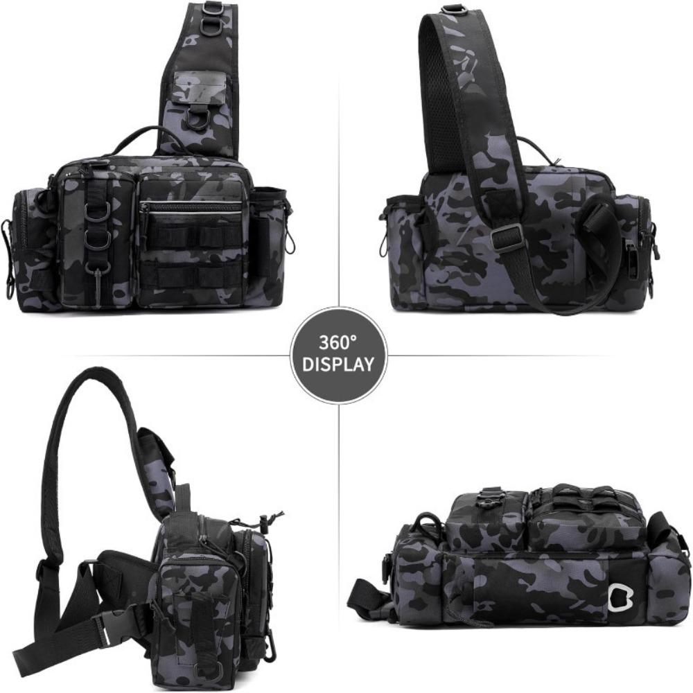 Multifunctional Casual Luya Bag Chest Bag Waist Bag Outdoor Shoulder Crossbody Bag Fishing Rod Bag Equipment Fishing Bag Back