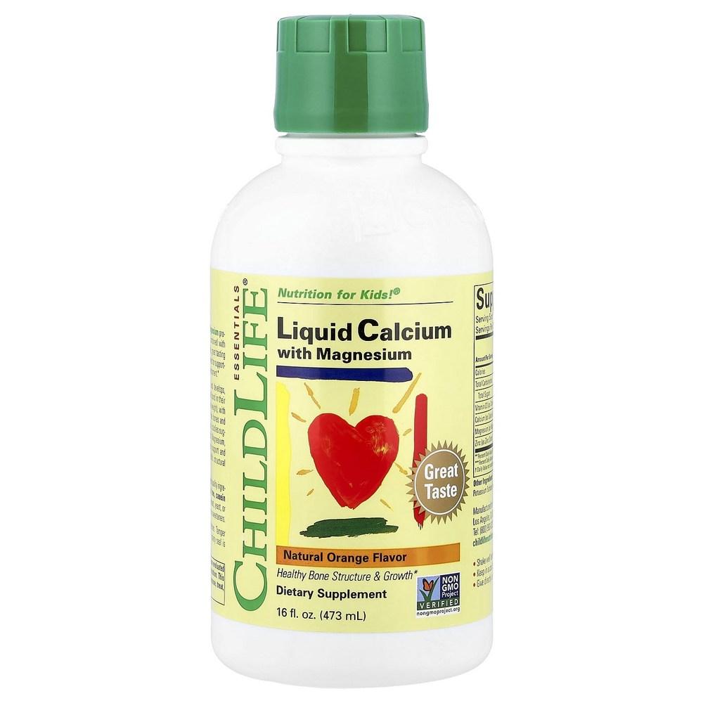ChildLife Essentials Magnesium-Infused Liquid Calcium Natural Orange 474ml 473.176ml 5 pcs