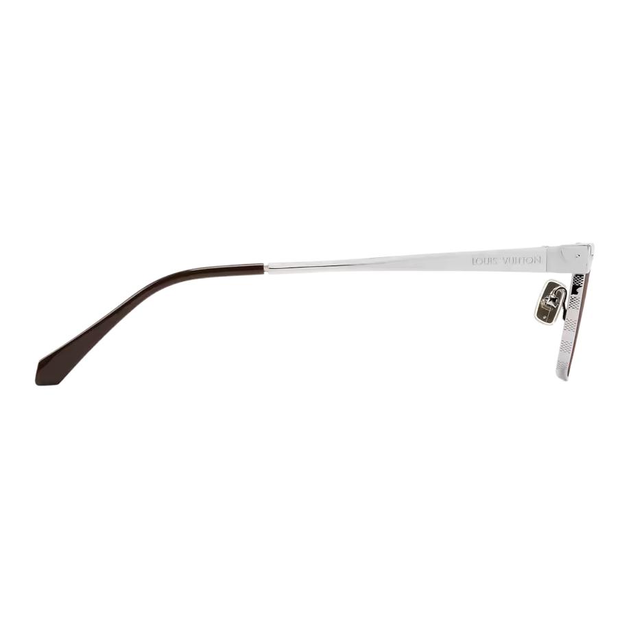 Louis Vuitton Heritage Damier Pattern Design Metal Square Sunglasses Men sunglasses Silver Z3240U