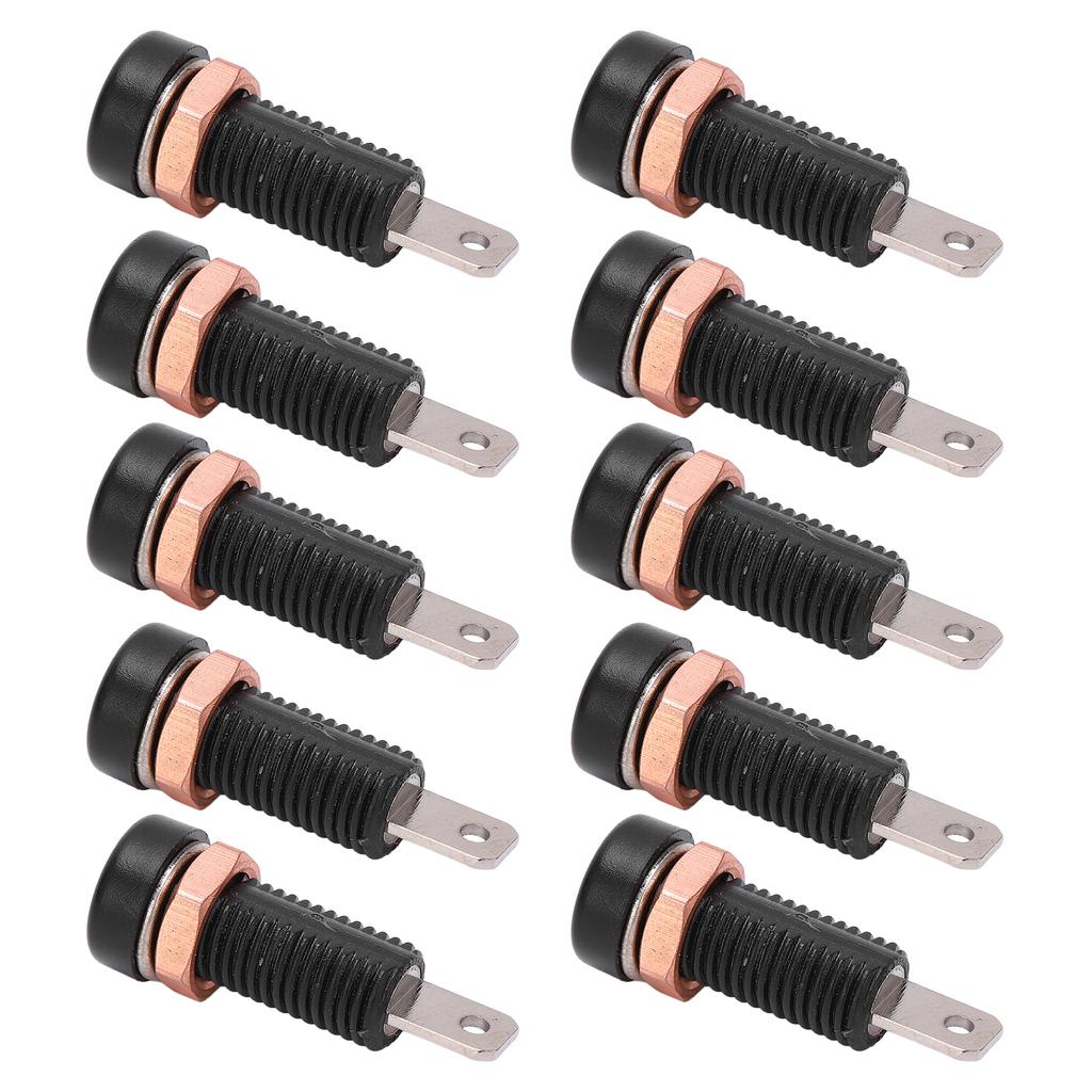 10pcs 4mm Banana Jack Socket Mount Binding Post Connector Adapter Panel for Electronic Instrument