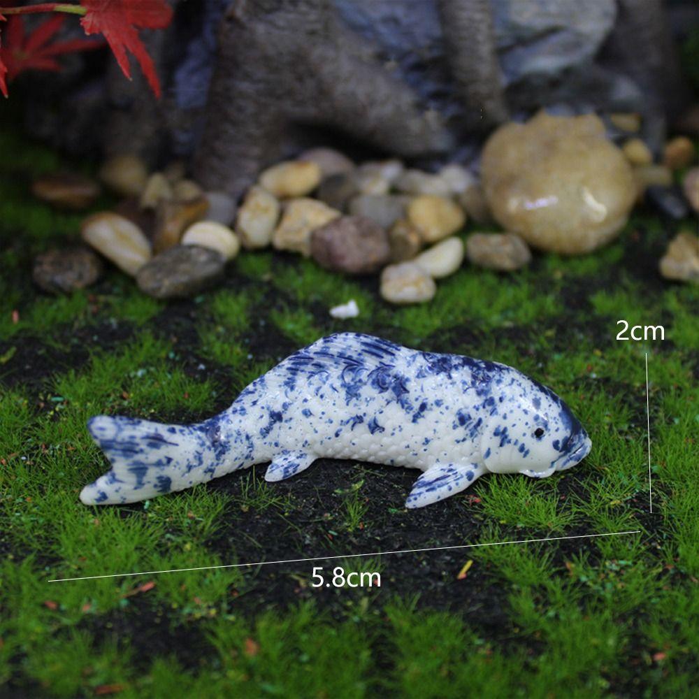 Cartoon Mini Koi Fish Ornament Resin Crafts Small Fish  Statue Kids Gift Carp Figurines  Aquarium