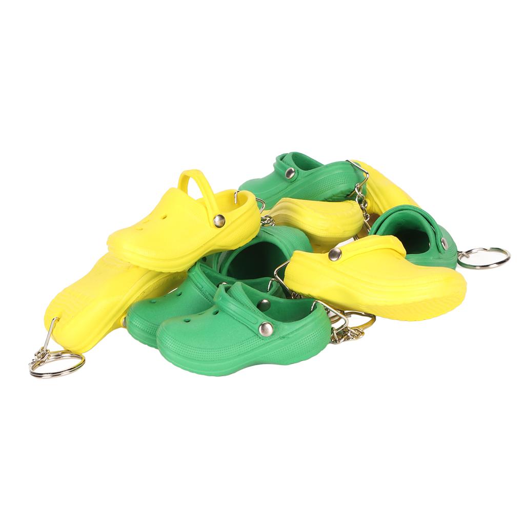 10pcs Mini Slipper Keychain Cute Silicone Slipper Keychain Adorable Little Shoes Keychain for Car