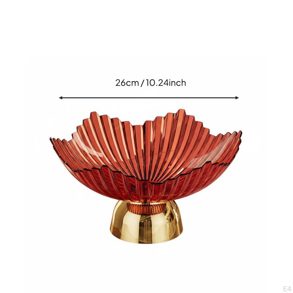 Sockel Obst Beleuchtete Schale Elegantes Design Hoher Fuß Teller Blütenform Dekorative Snacks