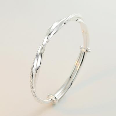 Silberarmband S999 Vollsilber massives Mobius-Armband Push-Pull-Armband aus reinem Silber für Damen, vielseitiges Geschenk für Freundin