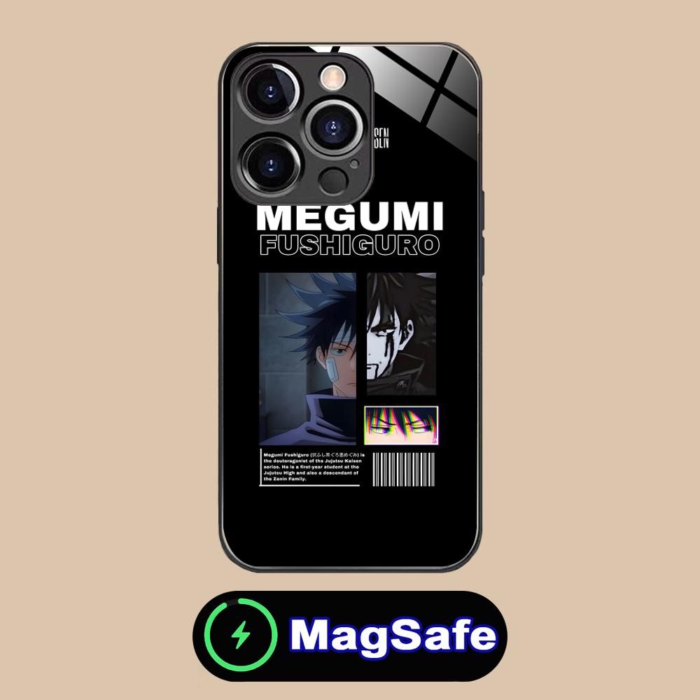 Jujutsu Kaisen Megumi Mobile Phone Case for iPhone 17 16 15 14 13 12 11 Pro Max Plus Mini MagSafe Glass Colour Cover Luxury